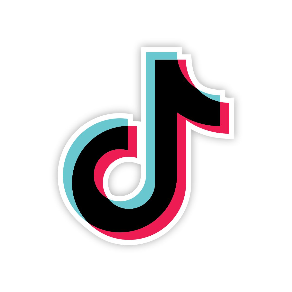 Social Media Icon - TikTok Logo Isolated 18" Tall | For Yard Decor